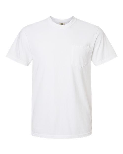 Comfort Colors Unisex Garment-Dyed Heavyweight Pocket T-Shirt - 6030 - EMBROIDERED