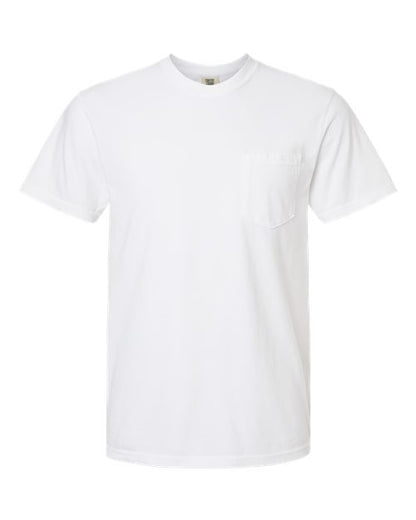 Comfort Colors Unisex Garment-Dyed Heavyweight Pocket T-Shirt - 6030 - EMBROIDERED
