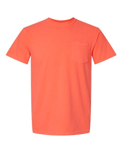 Comfort Colors Unisex Garment-Dyed Heavyweight Pocket T-Shirt - 6030 - EMBROIDERED