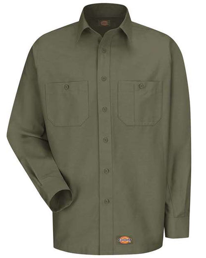 Dickies Men's Long Sleeve Work Shirt - WS10 - EMBROIDERED