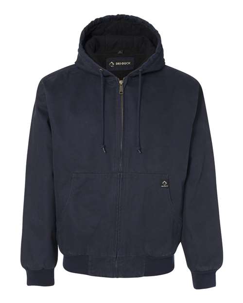 DRI DUCK Men's Cheyenne Boulder Cloth(TM) Hooded Jacket with Tricot Quilt Lining - 5020 - EMBROIDERED