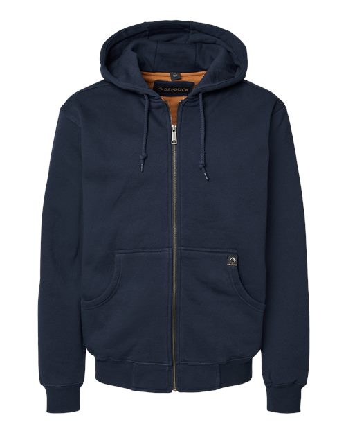 DRI DUCK Men's Crossfire Heavyweight Power Fleece Hooded Jacket with Thermal Lining - 7033 - EMBROIDERED