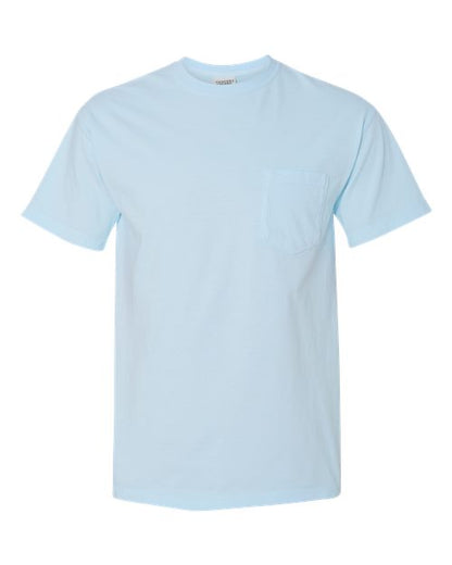 Comfort Colors Unisex Garment-Dyed Heavyweight Pocket T-Shirt - 6030 - EMBROIDERED