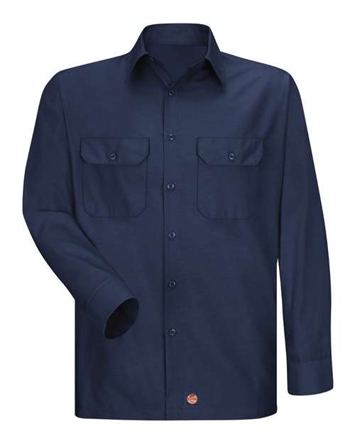 Red Kap Men's Ripstop Long Sleeve Shirt - SY50 - EMBROIDERED