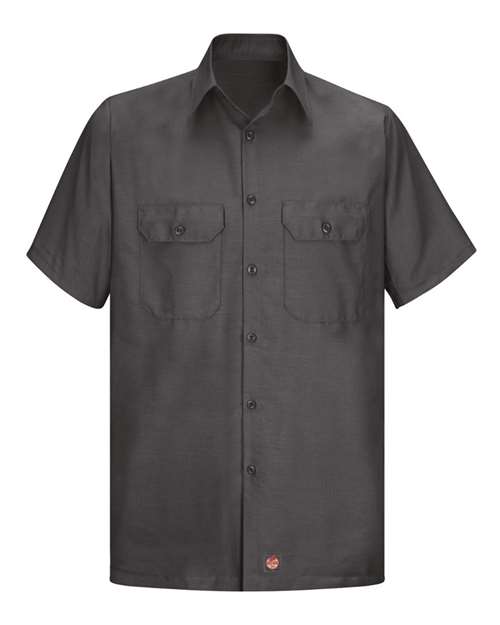 Red Kap Men's Ripstop Short Sleeve Work Shirt - SY60 - EMBROIDERED