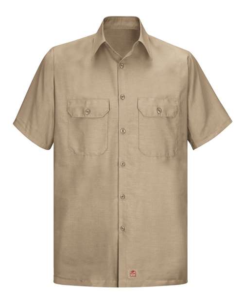 Red Kap Men's Ripstop Short Sleeve Work Shirt - SY60 - EMBROIDERED