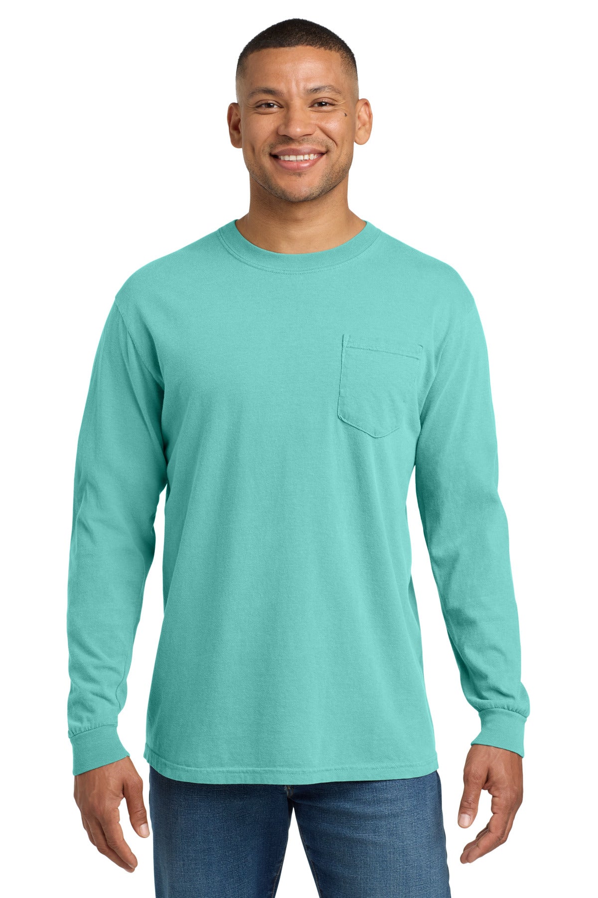 COMFORT COLORS Heavyweight Ring Spun Long Sleeve Pocket Tee. 4410