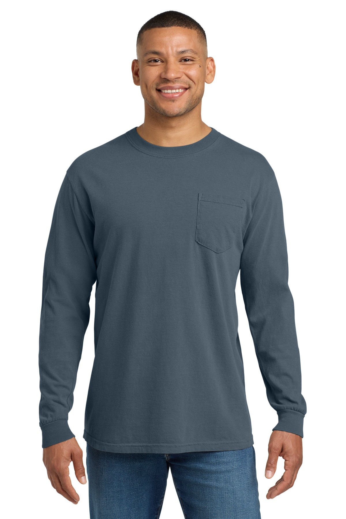 COMFORT COLORS Heavyweight Ring Spun Long Sleeve Pocket Tee. 4410