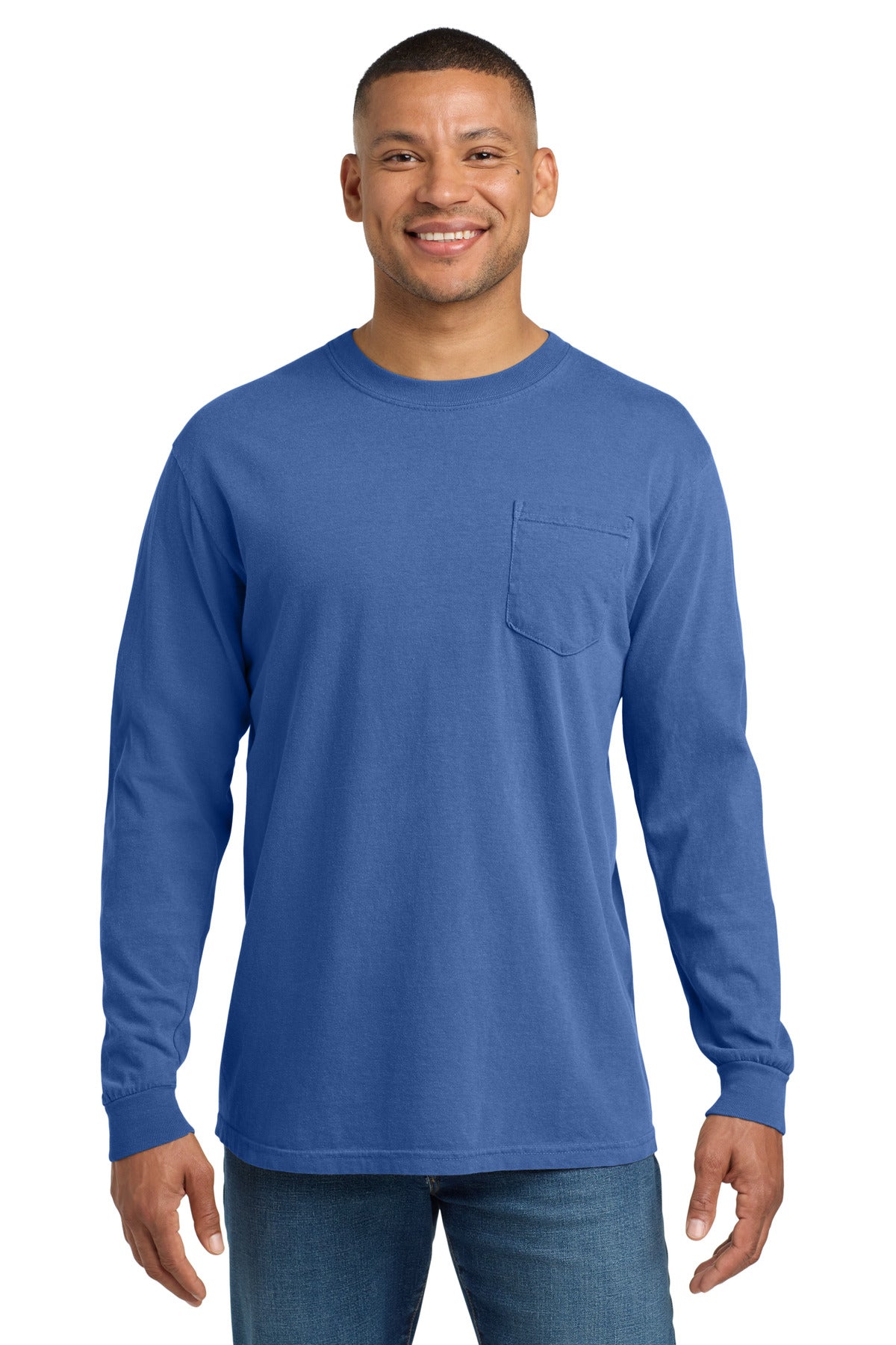 COMFORT COLORS Heavyweight Ring Spun Long Sleeve Pocket Tee. 4410