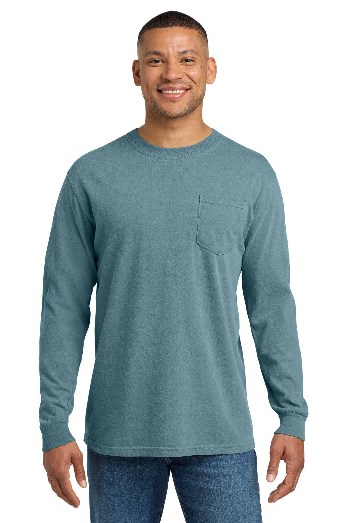 COMFORT COLORS Heavyweight Ring Spun Long Sleeve Pocket Tee. 4410