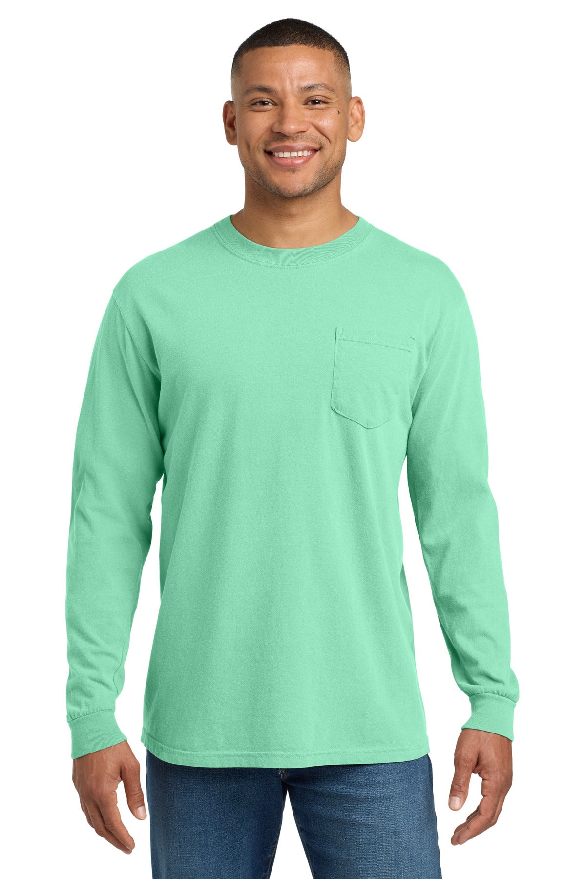 COMFORT COLORS Heavyweight Ring Spun Long Sleeve Pocket Tee. 4410