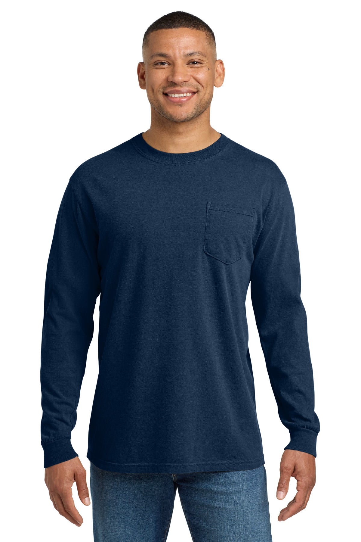 COMFORT COLORS Heavyweight Ring Spun Long Sleeve Pocket Tee. 4410