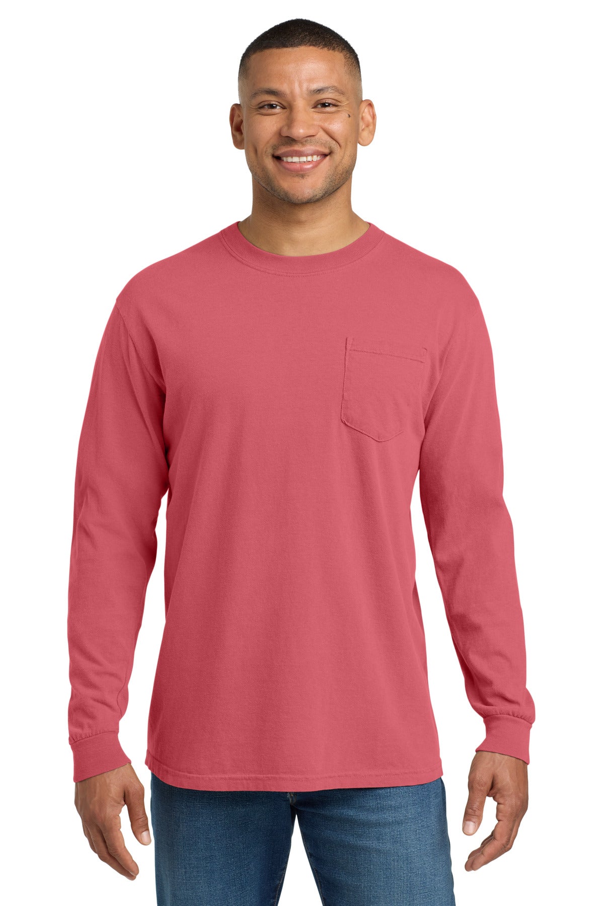 COMFORT COLORS Heavyweight Ring Spun Long Sleeve Pocket Tee. 4410