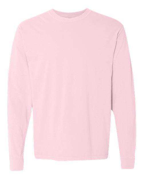 Comfort Colors Unisex Garment-Dyed Heavyweight Long Sleeve T-Shirt - 6014 - EMBROIDERED