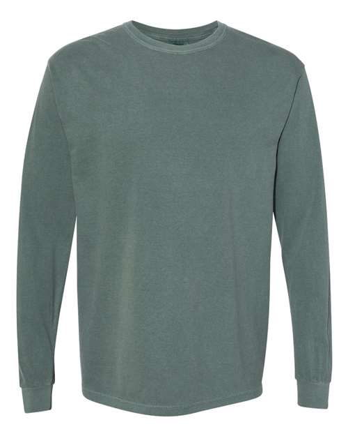 Comfort Colors Unisex Garment-Dyed Heavyweight Long Sleeve T-Shirt - 6014 - EMBROIDERED