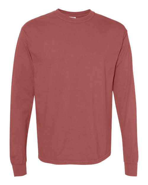 Comfort Colors Unisex Garment-Dyed Heavyweight Long Sleeve T-Shirt - 6014 - EMBROIDERED
