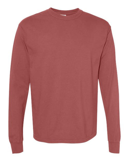 Comfort Colors Unisex Garment-Dyed Heavyweight Long Sleeve T-Shirt - 6014 - EMBROIDERED