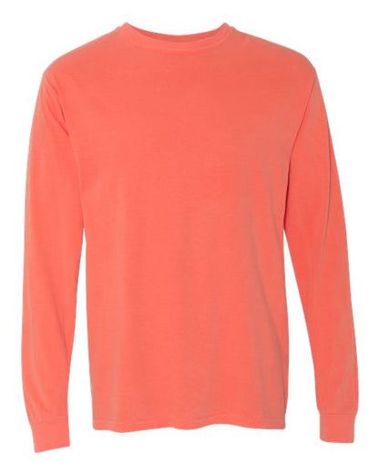 Comfort Colors Unisex Garment-Dyed Heavyweight Long Sleeve T-Shirt - 6014 - EMBROIDERED