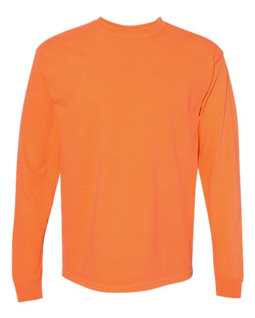 Comfort Colors Unisex Garment-Dyed Heavyweight Long Sleeve T-Shirt - 6014 - EMBROIDERED