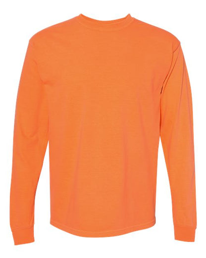 Comfort Colors Unisex Garment-Dyed Heavyweight Long Sleeve T-Shirt - 6014 - EMBROIDERED