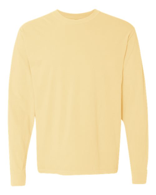 Comfort Colors Unisex Garment-Dyed Heavyweight Long Sleeve T-Shirt - 6014 - EMBROIDERED