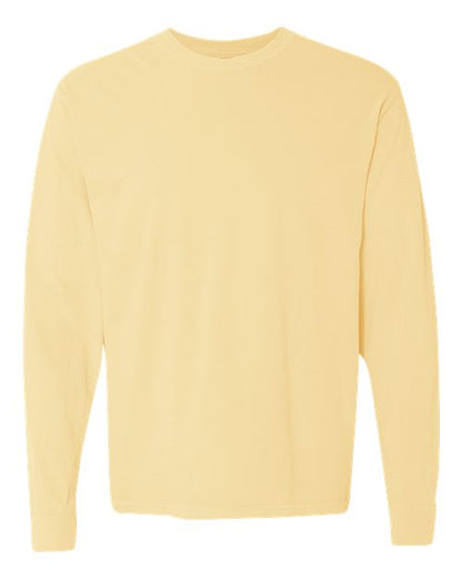 Comfort Colors Unisex Garment-Dyed Heavyweight Long Sleeve T-Shirt - 6014 - EMBROIDERED
