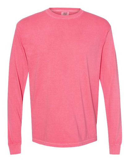 Comfort Colors Unisex Garment-Dyed Heavyweight Long Sleeve T-Shirt - 6014 - EMBROIDERED