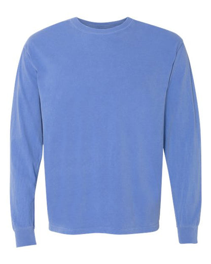 Comfort Colors Unisex Garment-Dyed Heavyweight Long Sleeve T-Shirt - 6014 - EMBROIDERED