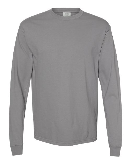 Comfort Colors Unisex Garment-Dyed Heavyweight Long Sleeve T-Shirt - 6014 - EMBROIDERED