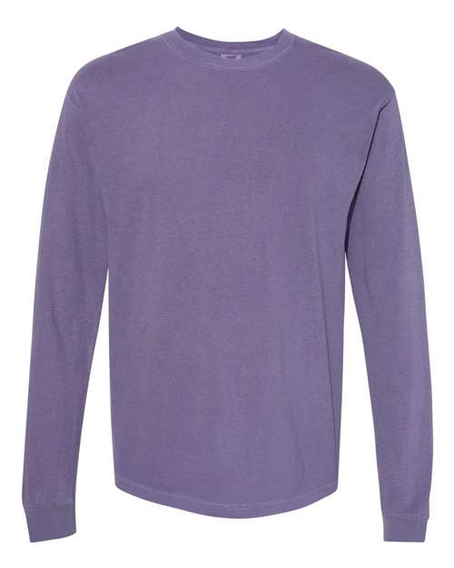 Comfort Colors Unisex Garment-Dyed Heavyweight Long Sleeve T-Shirt - 6014 - EMBROIDERED