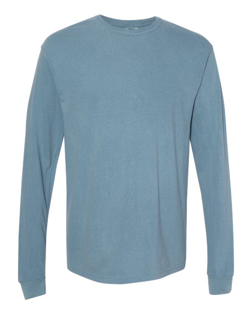 Comfort Colors Unisex Garment-Dyed Heavyweight Long Sleeve T-Shirt - 6014 - EMBROIDERED