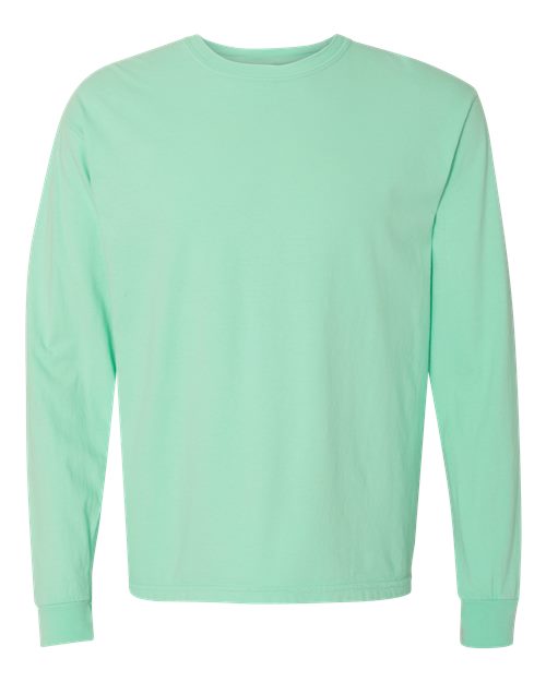 Comfort Colors Unisex Garment-Dyed Heavyweight Long Sleeve T-Shirt - 6014 - EMBROIDERED