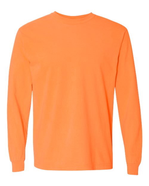 Comfort Colors Unisex Garment-Dyed Heavyweight Long Sleeve T-Shirt - 6014 - EMBROIDERED