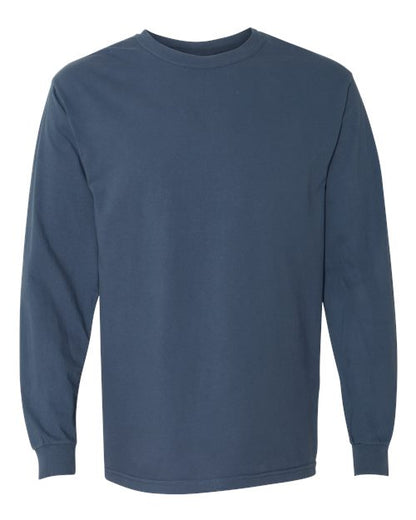 Comfort Colors Unisex Garment-Dyed Heavyweight Long Sleeve T-Shirt - 6014 - EMBROIDERED