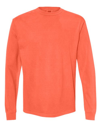 Comfort Colors Unisex Garment-Dyed Heavyweight Long Sleeve T-Shirt - 6014 - EMBROIDERED