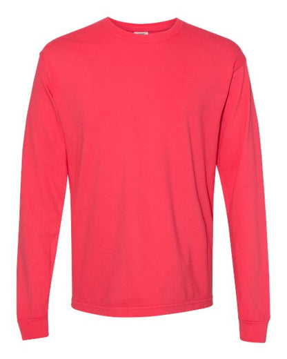 Comfort Colors Unisex Garment-Dyed Heavyweight Long Sleeve T-Shirt - 6014 - EMBROIDERED