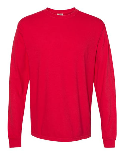 Comfort Colors Unisex Garment-Dyed Heavyweight Long Sleeve T-Shirt - 6014 - EMBROIDERED