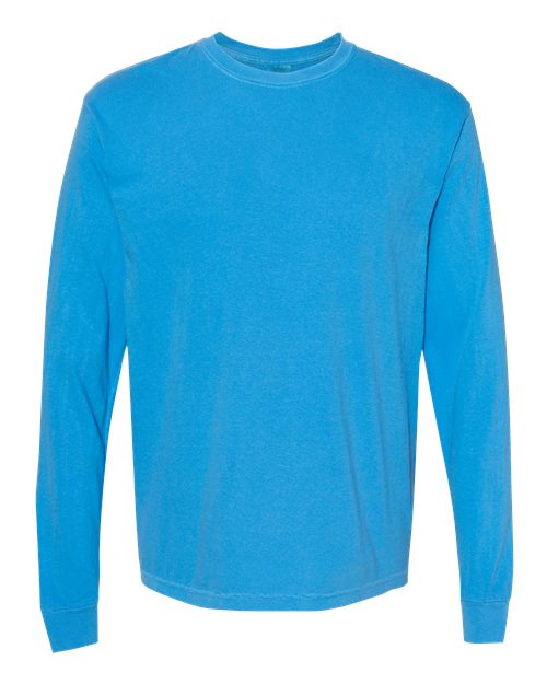 Comfort Colors Unisex Garment-Dyed Heavyweight Long Sleeve T-Shirt - 6014 - EMBROIDERED