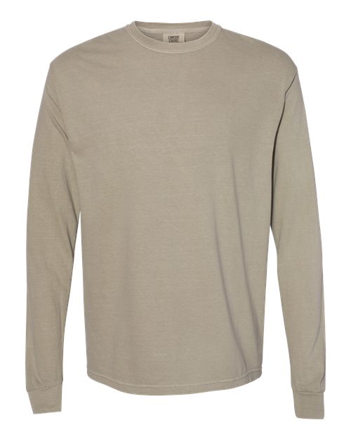 Comfort Colors Unisex Garment-Dyed Heavyweight Long Sleeve T-Shirt - 6014 - EMBROIDERED