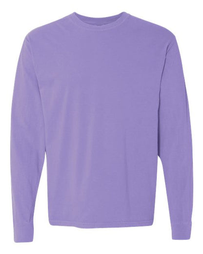Comfort Colors Unisex Garment-Dyed Heavyweight Long Sleeve T-Shirt - 6014 - EMBROIDERED