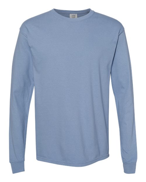 Comfort Colors Unisex Garment-Dyed Heavyweight Long Sleeve T-Shirt - 6014 - EMBROIDERED