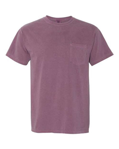 Comfort Colors Unisex Garment-Dyed Heavyweight Pocket T-Shirt - 6030 - EMBROIDERED