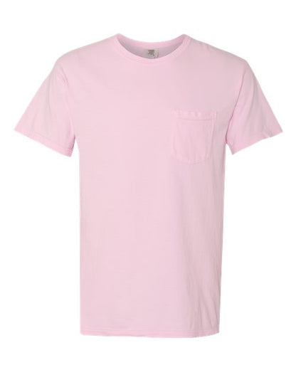 Comfort Colors Unisex Garment-Dyed Heavyweight Pocket T-Shirt - 6030 - EMBROIDERED