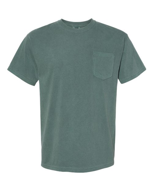 Comfort Colors Unisex Garment-Dyed Heavyweight Pocket T-Shirt - 6030 - EMBROIDERED