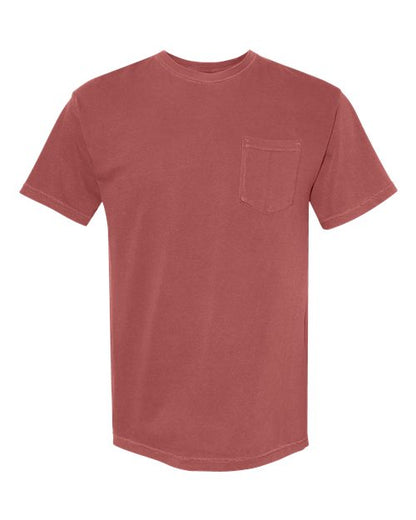 Comfort Colors Unisex Garment-Dyed Heavyweight Pocket T-Shirt - 6030 - EMBROIDERED