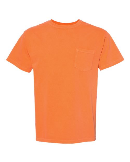 Comfort Colors Unisex Garment-Dyed Heavyweight Pocket T-Shirt - 6030 - EMBROIDERED