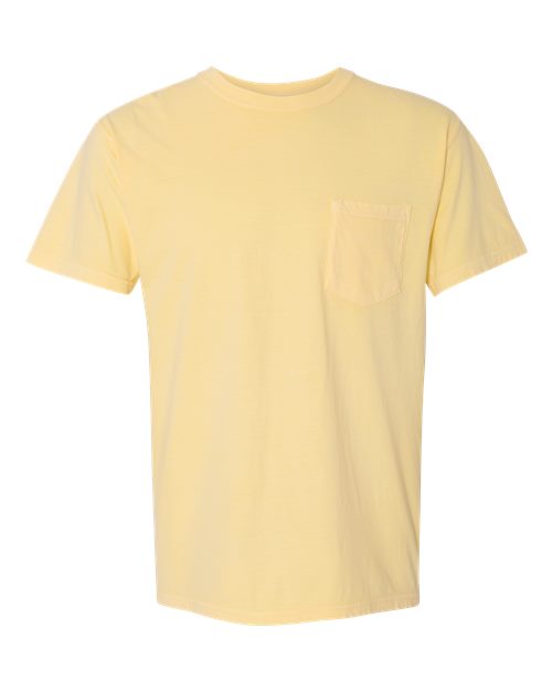 Comfort Colors Unisex Garment-Dyed Heavyweight Pocket T-Shirt - 6030 - EMBROIDERED
