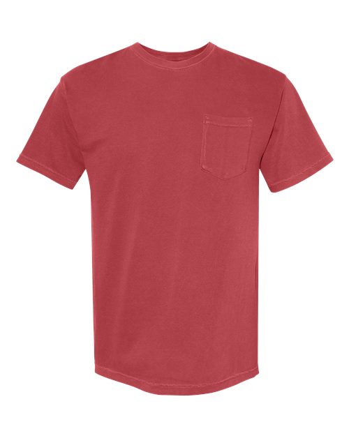 Comfort Colors Unisex Garment-Dyed Heavyweight Pocket T-Shirt - 6030 - EMBROIDERED