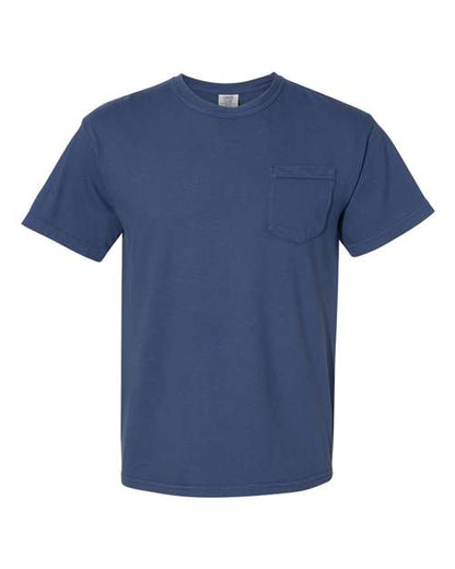 Comfort Colors Unisex Garment-Dyed Heavyweight Pocket T-Shirt - 6030 - EMBROIDERED