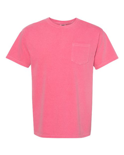 Comfort Colors Unisex Garment-Dyed Heavyweight Pocket T-Shirt - 6030 - EMBROIDERED